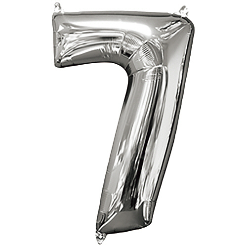 ﾚﾀｰﾊﾞﾙｰﾝ 数字 ｢7｣ ｼﾙﾊﾞｰ 1個画像