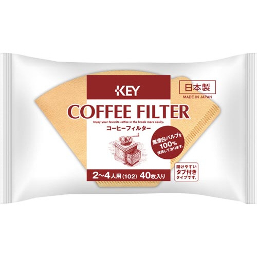 コーヒーフィルター２－４人用無漂白タブ付４０枚入
