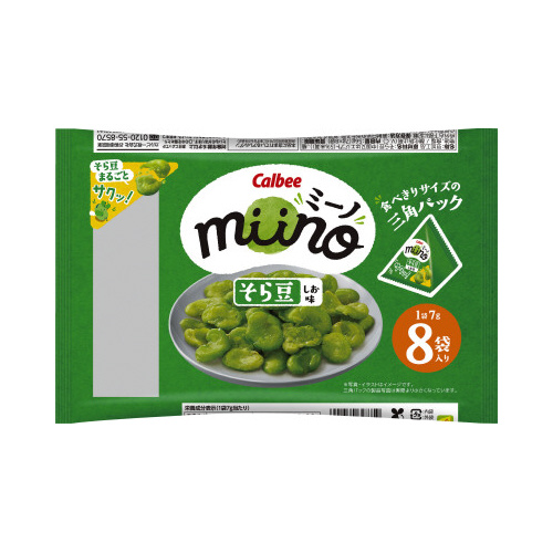 ｍｉｉｎｏそら豆しお味三角パック×６画像