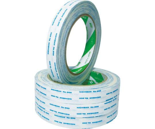 両面テープ800H-25　25mmX20m（8巻入） クリアなラベルが貼られた巻きタイプのテープが並んでいる様子