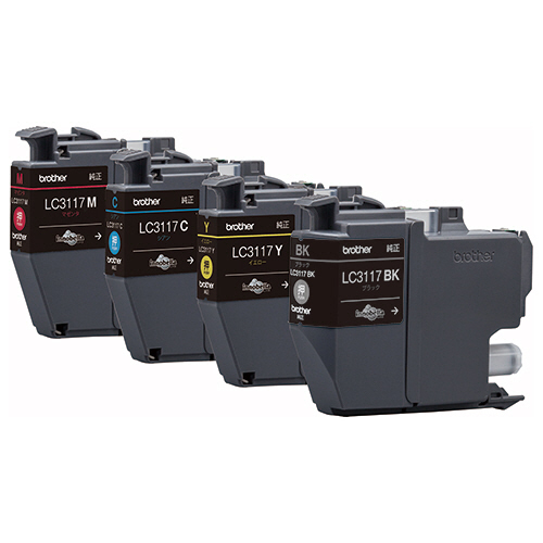 ｲﾝｸｶｰﾄﾘｯｼﾞ 4色ﾊﾟｯｸ LC3117-4PK 1ﾊﾟｯｸ画像