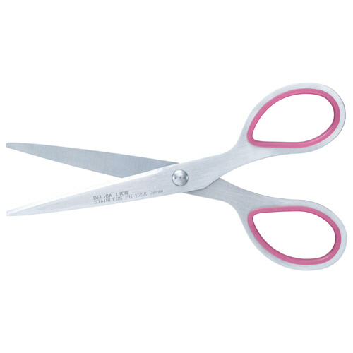 ｽﾃﾝﾚｽはさみ 刃渡り73mm ﾋﾟﾝｸ 1本画像