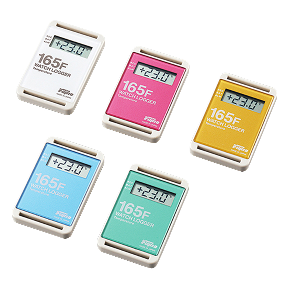 サンプル別個別温度管理ロガー　温湿度タイプ5色（白・赤・黄・青・緑）セット画像