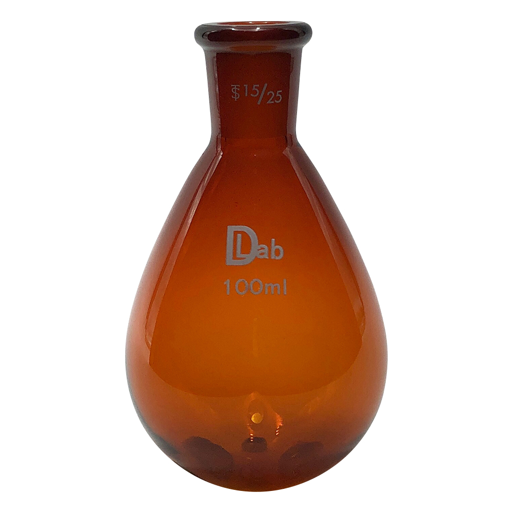 共通摺合ナスフラスコ（茶褐色）　100mL　15/25画像