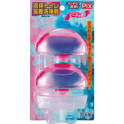 Pix 液体ﾄｲﾚ芳香洗浄剤 本体+替え ﾋﾟｰﾁの香り 1ﾊﾟｯｸ画像