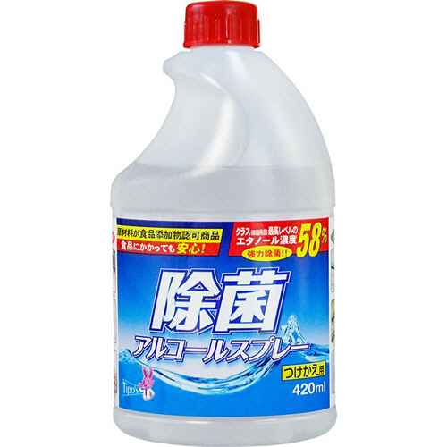 除菌ｱﾙｺｰﾙ ｽﾌﾟﾚｰつけかえ用 420mL 1本