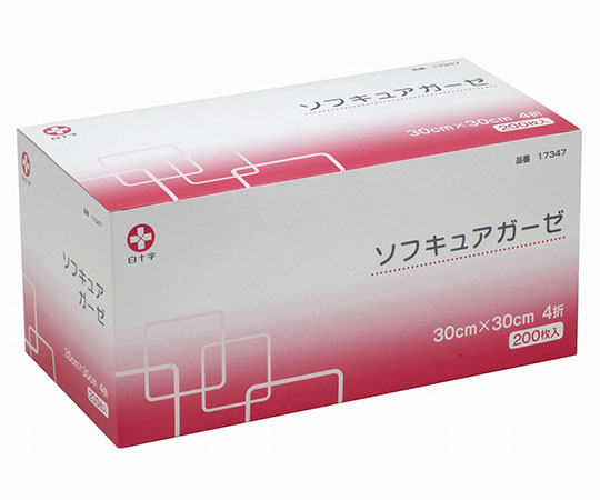 ソフキュアガーゼ　30cm×30cm　4折　200枚入×20箱画像