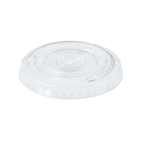 透明ｶｯﾌﾟ A-PET 平蓋 口径78mm ×穴付き 1ｾｯﾄ(1000個:50個×20ﾊﾟｯｸ)画像