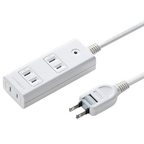 雷ｶﾞｰﾄﾞﾀｯﾌﾟ(ﾎｺﾘ防止ｼｬｯﾀｰ) 2P･3個口 3m ﾎﾜｲﾄ 1個画像