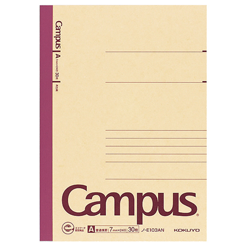 ｷｬﾝﾊﾟｽﾉｰﾄ 3号 A5 A罫 30枚 1ｾｯﾄ(10冊)