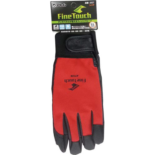 タッチパネル対応手袋　ファインタッチＬ　レッド画像