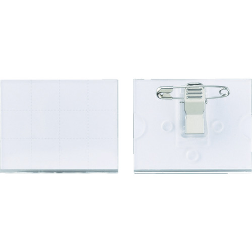 角型名札(U型名札) 41×50mm(台紙39×50) 両用ｸﾘｯﾌﾟ付 1個