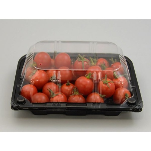 デンカポリマー フードパック OP-173穴有 黒窓 ミニトマト・チェリー画像