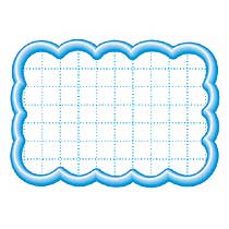 抜型ｶｰﾄﾞ 立体枠 雲型 43×60mm ﾌﾞﾙｰ 1ｾｯﾄ(250枚:50枚×5ﾊﾟｯｸ)画像