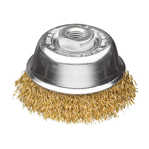 工業用ｶｯﾌﾟﾌﾞﾗｼ Φ75 真鍮ﾒｯｷ 線径0.25 1個画像