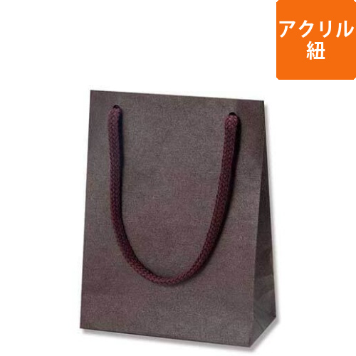 手提げ紙袋（ブラウン・アクリル紐・幅120×マチ70×高さ165mm）画像