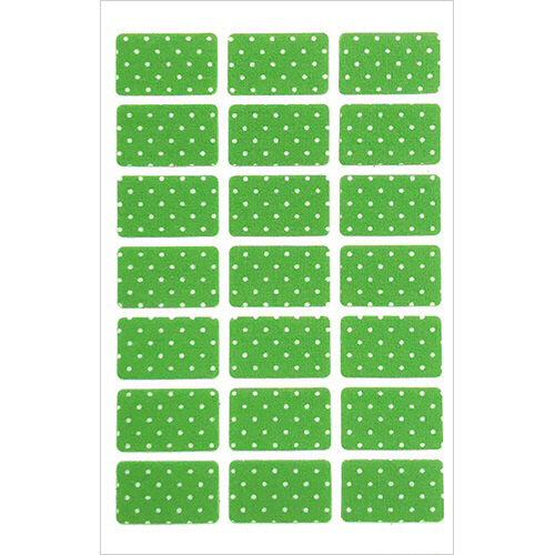 ﾀｸﾞﾍﾟﾀﾗﾍﾞﾙ ｸﾞﾘｰﾝﾄﾞｯﾄ 1ｼｰﾄ(21枚)画像