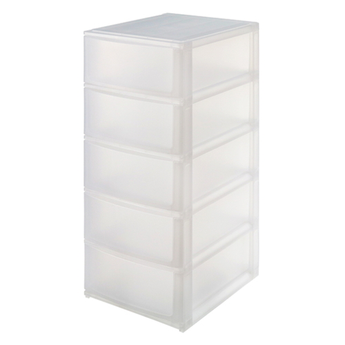 収納ケース ナチュラポスデコA4 深型5段 クリア画像