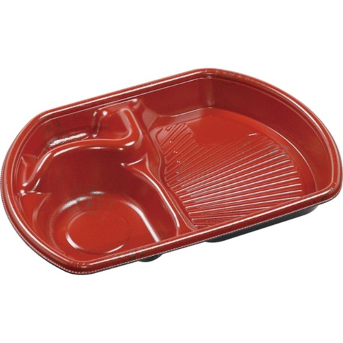 エフピコ 冷麺容器 SB半月25-17(42) 本体 エコ うるし画像