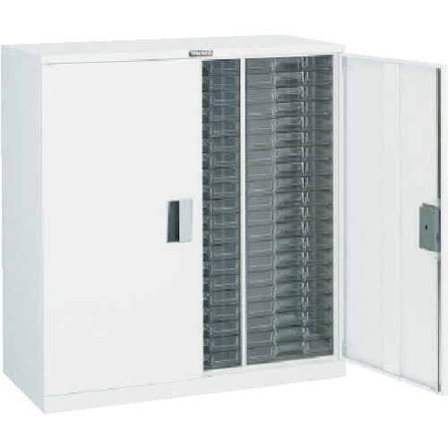 ｶﾀﾛｸﾞｹｰｽ 両開 深型3列10段 W 825×395×H880 ﾎﾜｲﾄ 1台画像