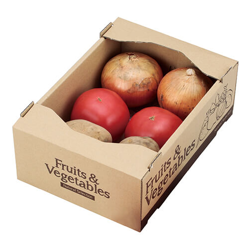 フルーツ＆ベジタブル　サービス箱（茶）画像