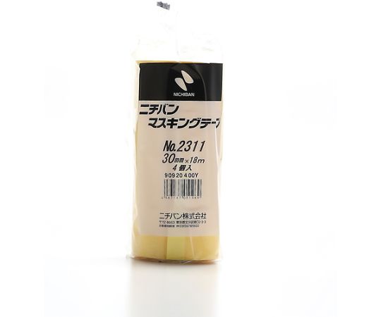 マスキングテープ 2311H 30mmX18m（4巻入り） パッケージが横向きに並べられ、各巻のデザインが見える状態