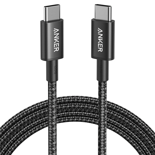 ANKER 333 高耐久ﾅｲﾛﾝ USB-C&USB-C ｹｰﾌﾞﾙ 1.8m ﾌﾞﾗｯｸ 1本