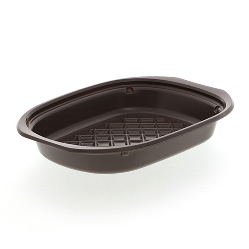 食品容器 ﾍﾞｲｸｯｸ 本体 ｵｰﾊﾞﾙﾛｰｽﾀｰ 500cc 茶 1ｾｯﾄ(600個:50個×12ﾊﾟｯｸ)画像