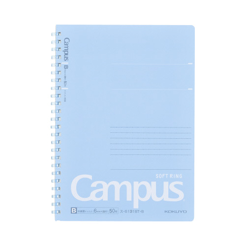 キャンパスソフトリング（ドット罫）Ａ５　青画像