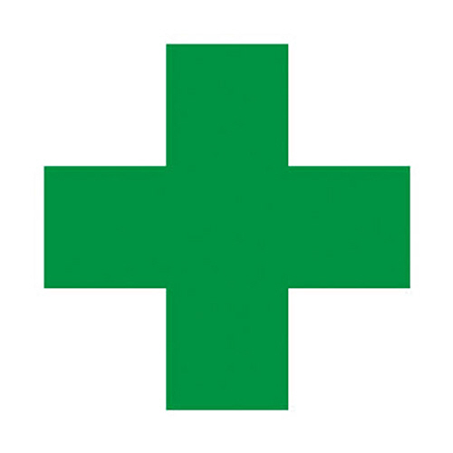 緑十字ｽﾃｯｶｰ 120×120mm PPｽﾃｯｶｰ 1組(10枚)画像