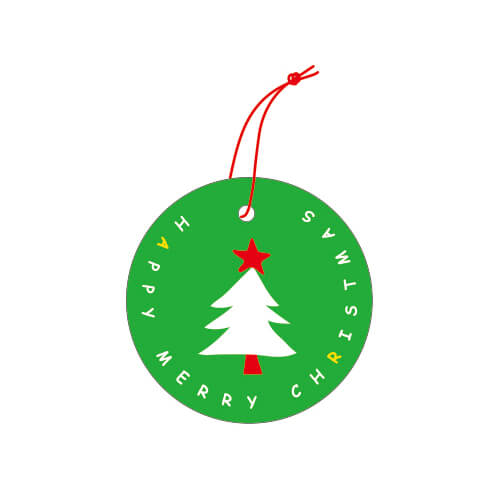 タグクリスマス緑４５φ画像