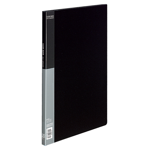 ｸﾘﾔｰﾌﾞｯｸ(ﾍﾞｰｼｯｸ) 固定式 B4ﾀﾃ 20ﾎﾟｹｯﾄ 背幅17mm 黒 1ｾｯﾄ(4冊)画像