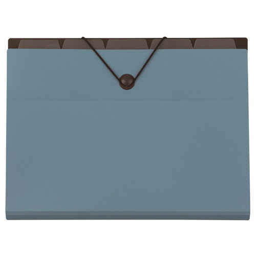 ﾊﾞｯｸﾞｲﾝﾌｧｲﾙ A4 6ﾎﾟｹｯﾄ ﾌﾞﾙｰ 1冊画像