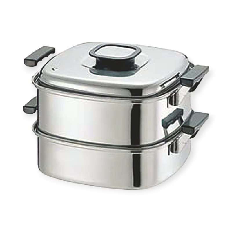 調理用品 PE 18-0角蒸器 2段 29cm 290x290画像