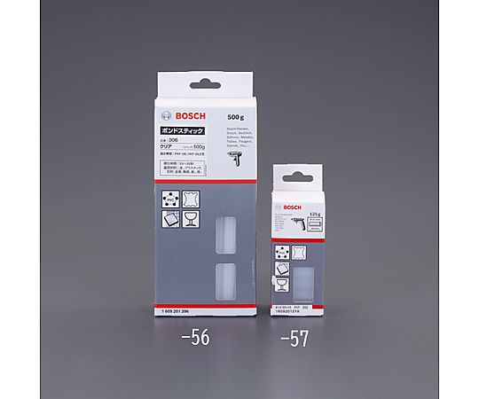 φ11.0x200mm [EA305HB-16用] ホットメルトスティック 透明なパッケージに収められた複数のスティックが整然と並んでいる様子