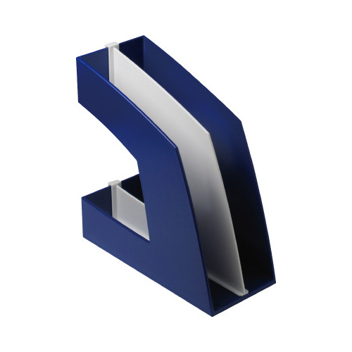 ファイルボックス（仕切板付）Ａ４縦　青　１０個画像