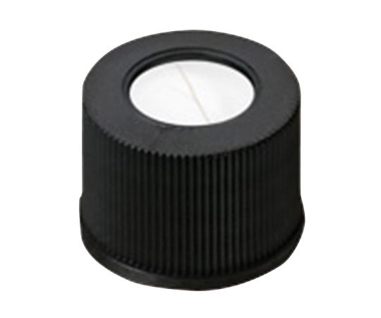 オートサンプラー用バイアル用 黒キャップ+セプタム（PTFE/シリコン） 100個入画像