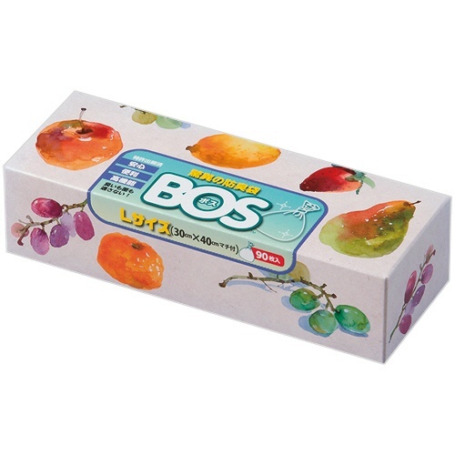 驚異の防臭袋　BOS　箱型　Lサイズ　白　1箱(90枚)