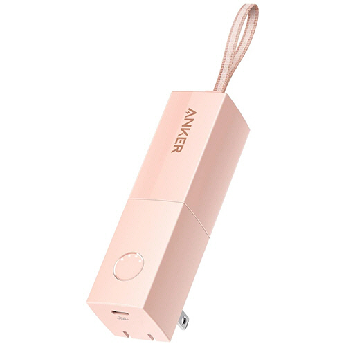 一体型ﾓﾊﾞｲﾙﾊﾞｯﾃﾘｰ ANKER511PowerBank 5000mAh ﾋﾟﾝｸ 1個