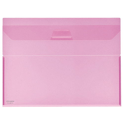 ｸﾘﾔｰﾎﾙﾀﾞｰ(ｷｬﾘｰ) A4 ﾋﾟﾝｸ ﾌﾀ付 ﾏﾁあり 1枚画像