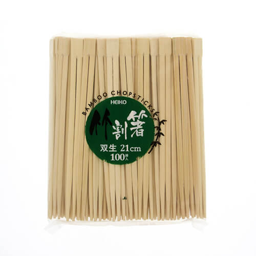 HEIKO 割箸 竹双生箸 21cm 裸 100膳画像