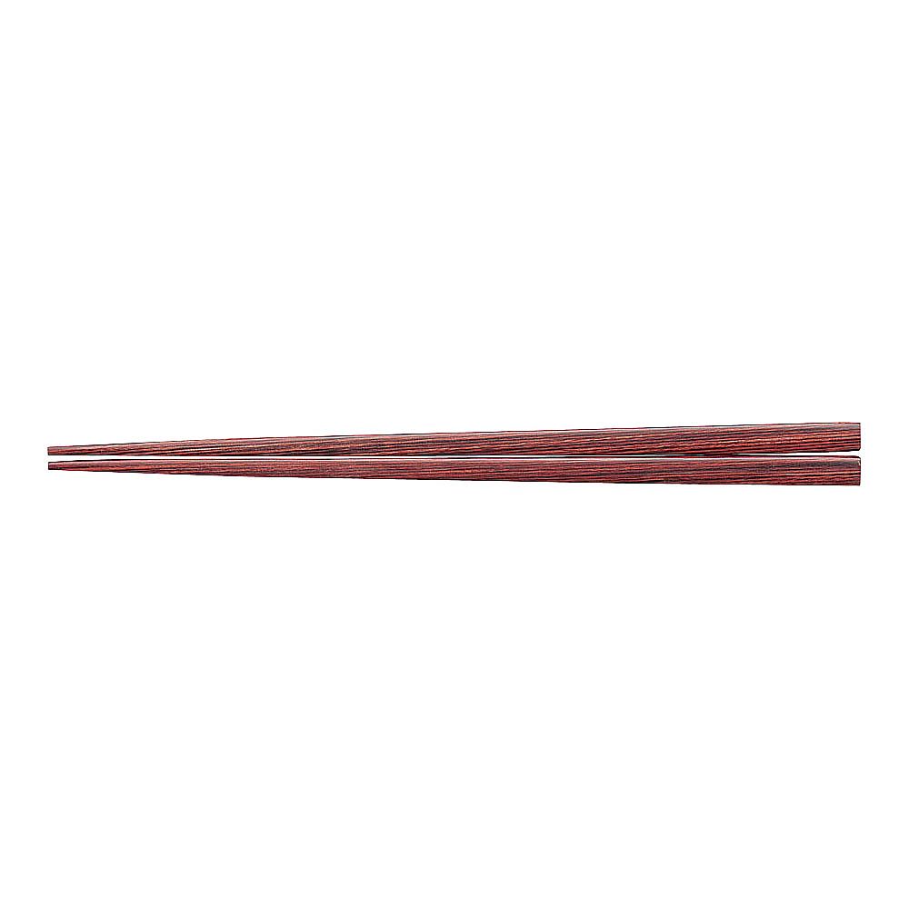 天然強化箸　滑り止め仕様（10膳入）　22.5cm　朱面画像