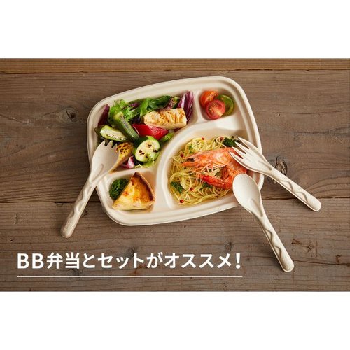 使い捨てスプーン BBカトラリー スプーン 単袋入 150mm パックスタイル 白い使い捨てスプーンが包装された単独パックの様子