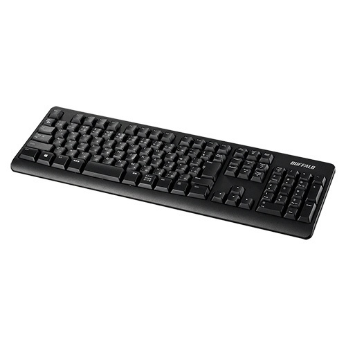 無線(2.4GHz)フルキーボード　高耐久・抗菌仕様モデル　ブラック　1台
