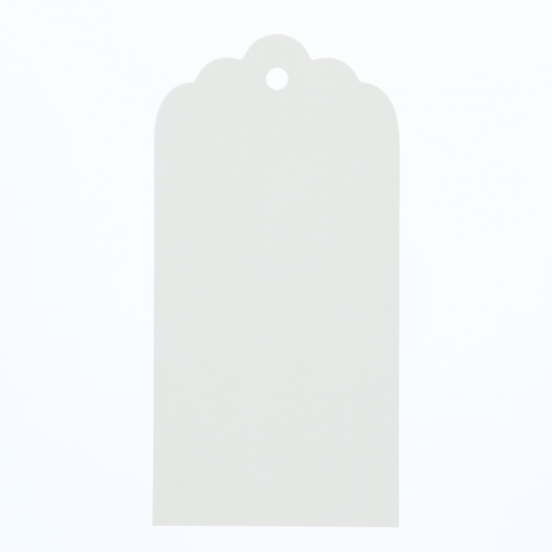 ペーパータグ　スカラップ　Ｌ　白無地