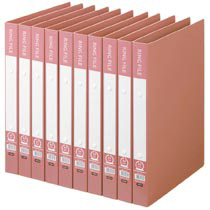 ﾘﾝｸﾞﾌｧｲﾙ A4ﾀﾃ 2穴 200枚 ﾘﾝｸﾞ内径25mm背幅30mmﾋﾟﾝｸ 1ｾｯﾄ(10冊)画像