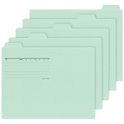 ｶｯﾄﾌｫﾙﾀﾞｰ 5山 A4 ﾏﾁなし ﾌﾞﾙｰ 1ﾊﾟｯｸ(5冊)画像