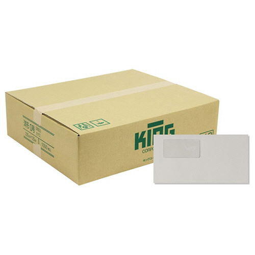 窓明No3 HiｿﾌﾄC 洋0(洋長3) ｱﾗﾋﾞｱ 100g 〒枠無 ｶﾏｽ貼 ｸﾞﾚｰ 1ｹｰｽ(1000枚)画像