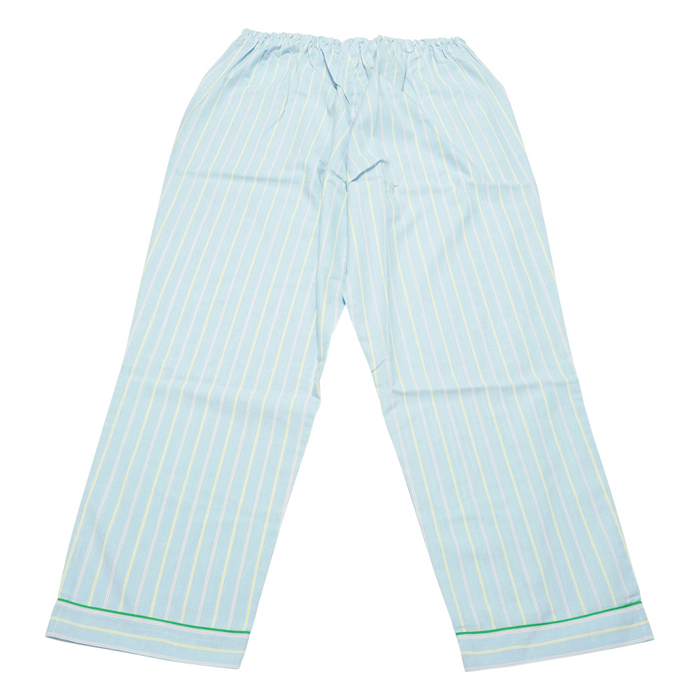 患者衣（スラックス・男女兼用）　ブルー×グリーン　LL