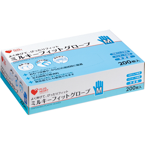 ミルキーフィットグローブ　透明　M　1箱(200枚)画像